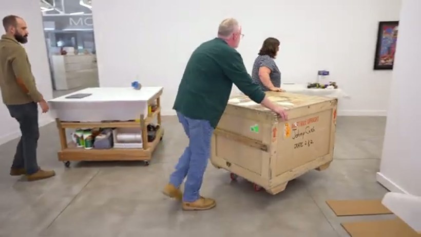 Ava's Moving Service crew handling a piece on a Rhode Island job